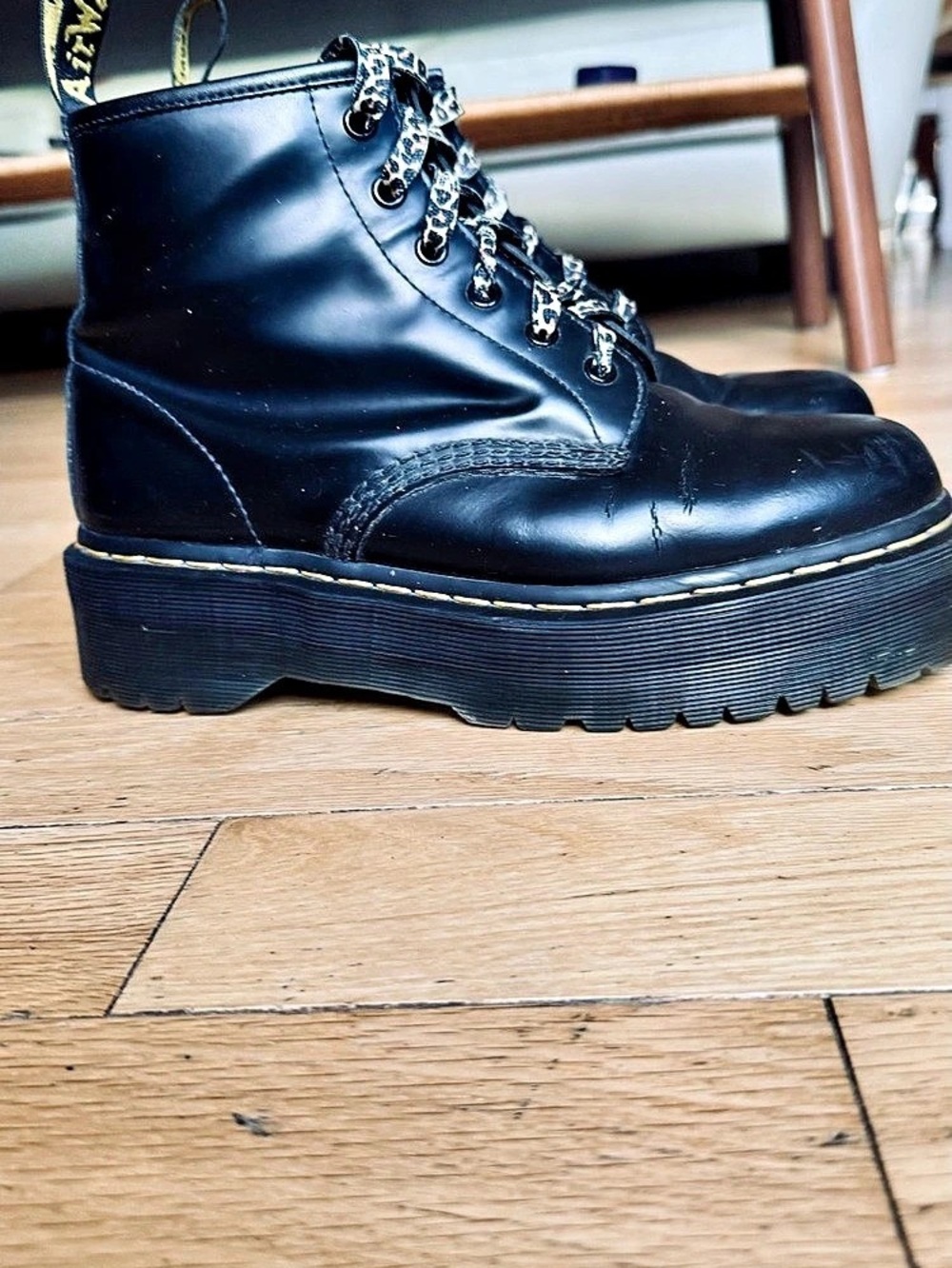 Dr. Martens 1460 Black Combat Boots UK8 - Picture 3 of 9